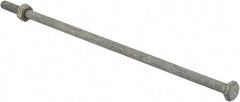 Value Collection - 1/4-20 Thread, 8" Length Under Head, Steel Hex Head Bolt - Hot Dipped Galvanized Coated, 7/16" Hex, UNC Thread, ANSI/ASME B18.2.2 & ASME B18.2.1, Grade 2 - Benchmark Tooling