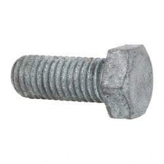 Value Collection - 1/2-13 Thread, 1-1/4" Length Under Head, Steel Hex Head Bolt - Hot Dipped Galvanized Coated, 3/4" Hex, UNC Thread, ANSI/ASME B18.2.2 & ASME B18.2.1, Grade 2 - Benchmark Tooling