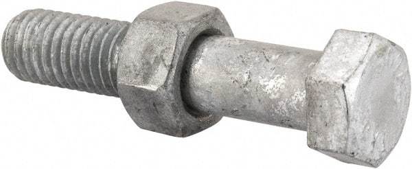 Value Collection - 1/2-13 Thread, 2-1/2" Length Under Head, Steel Hex Head Bolt - Hot Dipped Galvanized Coated, 3/4" Hex, UNC Thread, ANSI/ASME B18.2.2 & ASME B18.2.1, Grade 2 - Benchmark Tooling