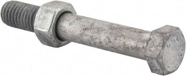 Value Collection - 1/2-13 Thread, 3-1/2" Length Under Head, Steel Hex Head Bolt - Hot Dipped Galvanized Coated, 3/4" Hex, UNC Thread, ANSI/ASME B18.2.2 & ASME B18.2.1, Grade 2 - Benchmark Tooling