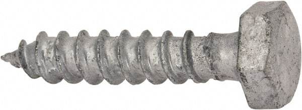 Value Collection - 1/4" Screw, 1-1/4" Length Under Head, Steel, Hex Head Lag Screw - Hot Dipped Galvanized, AISI 1006, ASME B18.2.1 Fastner, Grade 1006-1022 - Benchmark Tooling