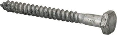 Value Collection - 1/4" Screw, 2-1/2" Length Under Head, Steel, Hex Head Lag Screw - Hot Dipped Galvanized, AISI 1006, ASME B18.2.1 Fastner, Grade 1006-1022 - Benchmark Tooling