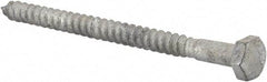 Value Collection - 1/4" Screw, 3-1/2" Length Under Head, Steel, Hex Head Lag Screw - Hot Dipped Galvanized, AISI 1006, ASME B18.2.1 Fastner, Grade 1006-1022 - Benchmark Tooling