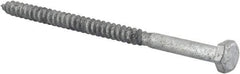 Value Collection - 1/4" Screw, 4-1/2" Length Under Head, Steel, Hex Head Lag Screw - Hot Dipped Galvanized, AISI 1006, ASME B18.2.1 Fastner, Grade 1006-1022 - Benchmark Tooling