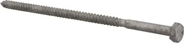 Value Collection - 1/4" Screw, 6" Length Under Head, Steel, Hex Head Lag Screw - Hot Dipped Galvanized, AISI 1006, ASME B18.2.1 Fastner, Grade 1006-1022 - Benchmark Tooling