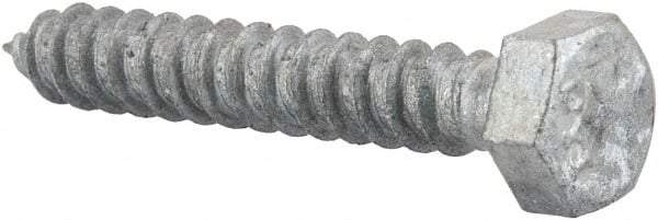 Value Collection - 5/16" Screw, 2" Length Under Head, Steel, Hex Head Lag Screw - Hot Dipped Galvanized, AISI 1006, ASME B18.2.1 Fastner, Grade 1006-1022 - Benchmark Tooling