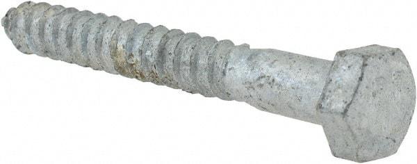 Value Collection - 5/16" Screw, 2-1/2" Length Under Head, Steel, Hex Head Lag Screw - Hot Dipped Galvanized, AISI 1006, ASME B18.2.1 Fastner, Grade 1006-1022 - Benchmark Tooling
