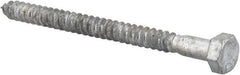 Value Collection - 5/16" Screw, 4" Length Under Head, Steel, Hex Head Lag Screw - Hot Dipped Galvanized, AISI 1006, ASME B18.2.1 Fastner, Grade 1006-1022 - Benchmark Tooling