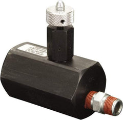 Enerpac - 1.94 GPM 3/8-18 Inlet Steel Hydraulic Control Valve - 10,000 psi, 2-1/4" Wide x 3-1/2" Long - Benchmark Tooling