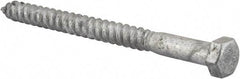 Value Collection - 3/8" Screw, 4-1/2" Length Under Head, Steel, Hex Head Lag Screw - Hot Dipped Galvanized, AISI 1006, ASME B18.2.1 Fastner, Grade 1006-1022 - Benchmark Tooling