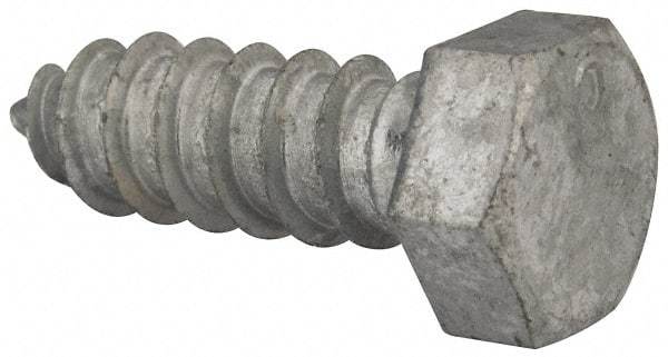 Value Collection - 1/2" Screw, 1-1/2" Length Under Head, Steel, Hex Head Lag Screw - Hot Dipped Galvanized, AISI 1006, ASME B18.2.1 Fastner, Grade 1006-1022 - Benchmark Tooling