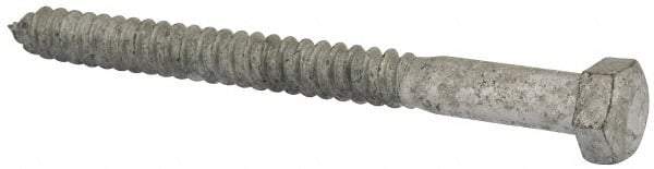 Value Collection - 1/2" Screw, 6" Length Under Head, Steel, Hex Head Lag Screw - Hot Dipped Galvanized, AISI 1006, ASME B18.2.1 Fastner, Grade 1006-1022 - Benchmark Tooling