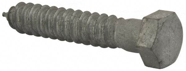 Value Collection - 5/8" Screw, 3-1/2" Length Under Head, Steel, Hex Head Lag Screw - Hot Dipped Galvanized, AISI 1006, ASME B18.2.1 Fastner, Grade 1006-1022 - Benchmark Tooling