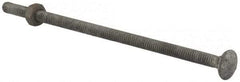 Value Collection - 1/4-20 UNC 6" Length Under Head, Standard Square Neck, Carriage Bolt - 1006-1050 Steel, Galvanized Zinc-Plated Finish - Benchmark Tooling