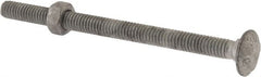 Value Collection - 5/16-18 UNC 4-1/2" Length Under Head, Standard Square Neck, Carriage Bolt - 1006-1050 Steel, Galvanized Zinc-Plated Finish - Benchmark Tooling