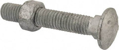 Value Collection - 1/2-13 UNC 3" Length Under Head, Standard Square Neck, Carriage Bolt - 1006-1050 Steel, Galvanized Zinc-Plated Finish - Benchmark Tooling