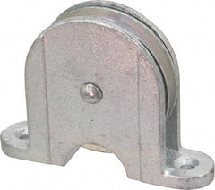 Value Collection - Single Closed Upright Mount Guidance Pulley - Sheave, 3 Inch Outside Diameter, Wire Rope, 3/8 Inch Diameter, 0.235 Inch to 0.246 Inch Mounting Hole Diameter Iron, Galvanized Finish - Benchmark Tooling