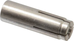 Value Collection - 3/8" Diam, 3/8" Drill, 1-9/16" OAL, 2" Min Embedment Drop-In Concrete Anchor - 303 Stainless Steel, Zinc-Plated Finish, 5/8" Thread Length - Benchmark Tooling