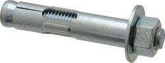 Value Collection - 5/8" Diam, 5/8" Drill, 3" OAL, 2-3/4" Min Embedment Sleeve Concrete Anchor - Steel, Zinc-Plated Finish, Hex Nut Head, Hex Drive - Benchmark Tooling