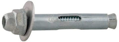 Value Collection - 1/4" Diam, 1/4" Drill, 5/8" OAL, 2-1/8" Min Embedment Sleeve Concrete Anchor - Steel, Zinc-Plated Finish, Acorn Nut Head - Benchmark Tooling