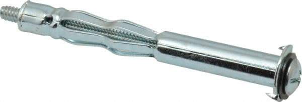 Value Collection - #10 to 24 Screw, 3/16" Diam, 2-1/8" Long, 1-1/4 to 1-3/4" Thick, Sleeve Drywall & Hollow Wall Anchor - 3/16" Drill, Zinc Plated, Steel, Use in Drywall - Benchmark Tooling