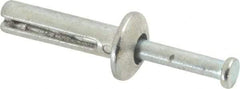 Value Collection - 1/4" Diam, 1/4" Drill, 1" OAL, 5-3/4" Min Embedment Hammer Drive Concrete Anchor - Zamac Alloy, Zinc-Plated Finish, Mushroom Head - Benchmark Tooling