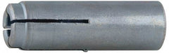 Value Collection - 5/8" Diam, 5/8" Drill, 2-9/16" OAL, 3-1/2" Min Embedment Drop-In Concrete Anchor - 303 Stainless Steel, Zinc-Plated Finish, 1" Thread Length - Benchmark Tooling