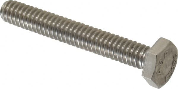 Value Collection - 1/4-20 UNC, 1-3/4" Length Under Head Hex Head Cap Screw - Fully Threaded, Grade 18-8 Stainless Steel, 7/16" Hex - Benchmark Tooling