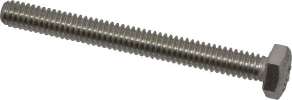 Value Collection - 1/4-20 UNC, 2-1/2" Length Under Head Hex Head Cap Screw - Fully Threaded, Grade 18-8 Stainless Steel, 7/16" Hex - Benchmark Tooling