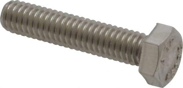 Value Collection - 5/16-18 UNC, 1-1/2" Length Under Head Hex Head Cap Screw - Fully Threaded, Grade 18-8 Stainless Steel, 1/2" Hex - Benchmark Tooling