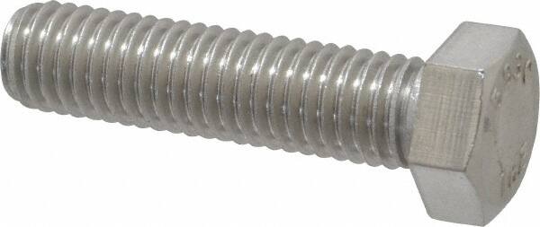 Value Collection - 1/2-13 UNC, 2" Length Under Head Hex Head Cap Screw - Fully Threaded, Grade 18-8 Stainless Steel, 3/4" Hex - Benchmark Tooling