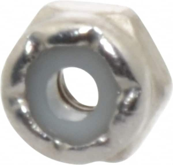 Value Collection - #4-40 UNC 18-8 Hex Lock Nut with Nylon Insert - 1/4" Width Across Flats, 5/32" High - Benchmark Tooling