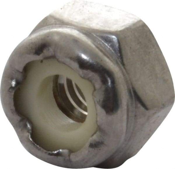 Value Collection - #8-32 UNC 18-8 Hex Lock Nut with Nylon Insert - 11/32" Width Across Flats, 15/64" High - Benchmark Tooling