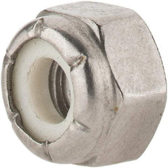 Value Collection - 1/4-20 UNC 18-8 Hex Lock Nut with Nylon Insert - 7/16" Width Across Flats, 19/64" High - Benchmark Tooling