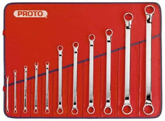 Proto - 11 Piece, 5/32" to 7/16", 12 Point Box End Wrench Set - Metric Measurement Standard, Full Polish Finish, Comes in Nylon Roll - Benchmark Tooling