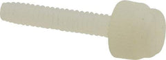 Micro Plastics - #6-32 Knurled Shoulderless Grade 6/6 Nylon Thumb Screw - 1" OAL, 0.243" Head Height - Benchmark Tooling