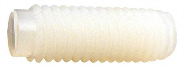 Made in USA - 1/4-20 UNC, 3/4" Length of Thread, Soft Tip Point Set Screw - Nylon - Benchmark Tooling