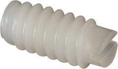 Made in USA - #6-32 UNC, 1/4" Length of Thread, Soft Tip Point Set Screw - Nylon - Benchmark Tooling