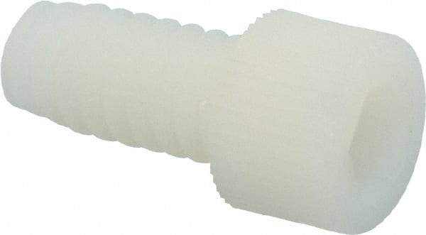 Made in USA - 1/4-20 UNC Hex Socket Drive, Socket Cap Screw - Grade 6/6 Nylon, Uncoated, Fully Threaded, 1/2" Length Under Head - Benchmark Tooling