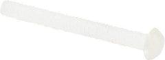 Made in USA - #4-40 UNC, 1" Length Under Head Slotted Drive Machine Screw - Round Head, Grade 6/6 Nylon, Uncoated, Without Washer - Benchmark Tooling