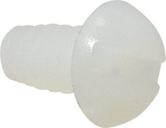 Made in USA - #6-32 UNC, 1/4" Length Under Head Slotted Drive Machine Screw - Round Head, Grade 6/6 Nylon, Uncoated, Without Washer - Benchmark Tooling