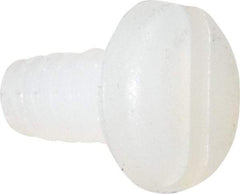 Made in USA - #4-40 UNC, 3/16" Length Under Head Slotted Drive Machine Screw - Pan Head, Grade 6/6 Nylon, Uncoated, Without Washer - Benchmark Tooling