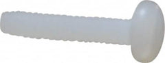 Made in USA - #4-40 UNC, 1/2" Length Under Head Slotted Drive Machine Screw - Pan Head, Grade 6/6 Nylon, Uncoated, Without Washer - Benchmark Tooling