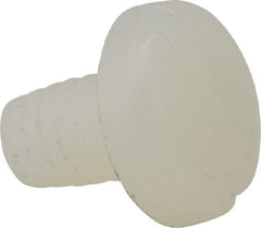 Made in USA - #8-32 UNC, 1/4" Length Under Head Slotted Drive Machine Screw - Pan Head, Grade 6/6 Nylon, Uncoated, Without Washer - Benchmark Tooling