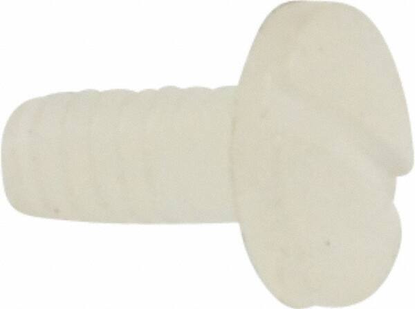 Made in USA - #2-56 UNC, 3/16" Length Under Head Slotted Drive Machine Screw - Binding Head, Grade 6/6 Nylon, Uncoated, Without Washer - Benchmark Tooling