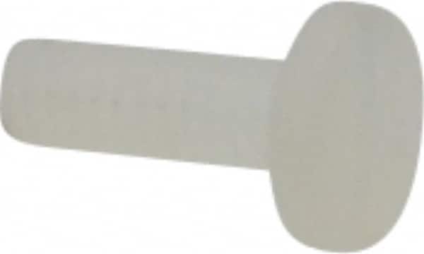 Made in USA - #2-56 UNC, 1/4" Length Under Head Slotted Drive Machine Screw - Binding Head, Grade 6/6 Nylon, Uncoated, Without Washer - Benchmark Tooling