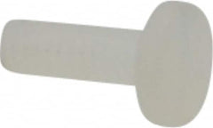 Made in USA - #2-56 UNC, 1/4" Length Under Head Slotted Drive Machine Screw - Binding Head, Grade 6/6 Nylon, Uncoated, Without Washer - Benchmark Tooling