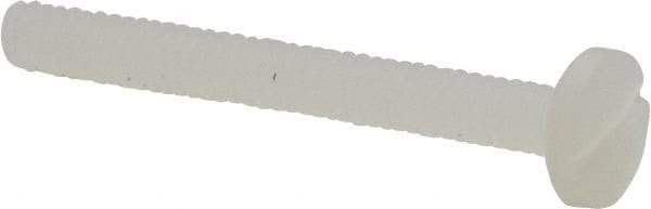 Made in USA - #2-56 UNC, 3/4" Length Under Head Slotted Drive Machine Screw - Binding Head, Grade 6/6 Nylon, Uncoated, Without Washer - Benchmark Tooling