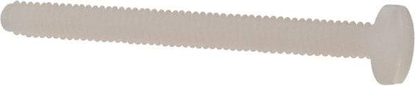 Made in USA - #2-56 UNC, 1" Length Under Head Slotted Drive Machine Screw - Binding Head, Grade 6/6 Nylon, Uncoated, Without Washer - Benchmark Tooling