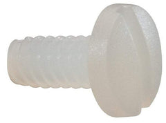 Made in USA - #4-40 UNC, 1/4" Length Under Head Slotted Drive Machine Screw - Binding Head, Grade 6/6 Nylon, Uncoated, Without Washer - Benchmark Tooling